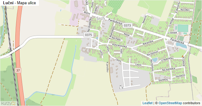 Luční - mapa ulice