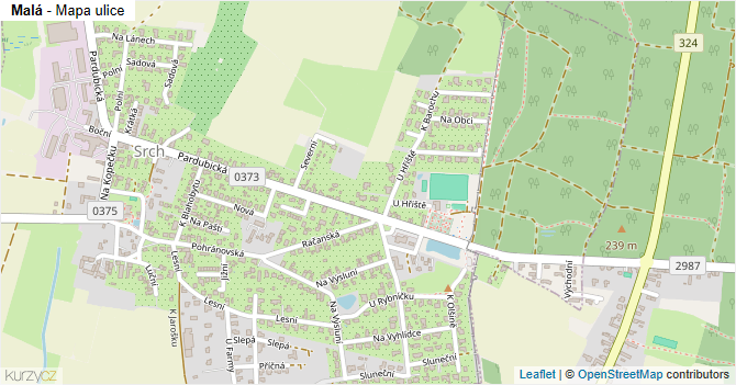 Malá - mapa ulice