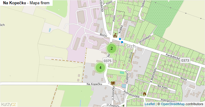 Na Kopečku - mapa firem