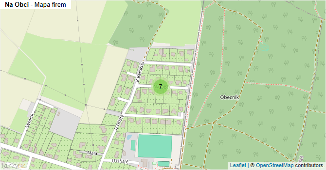 Na Obci - mapa firem