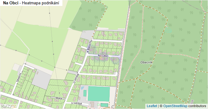 Na Obci - mapa podnikání