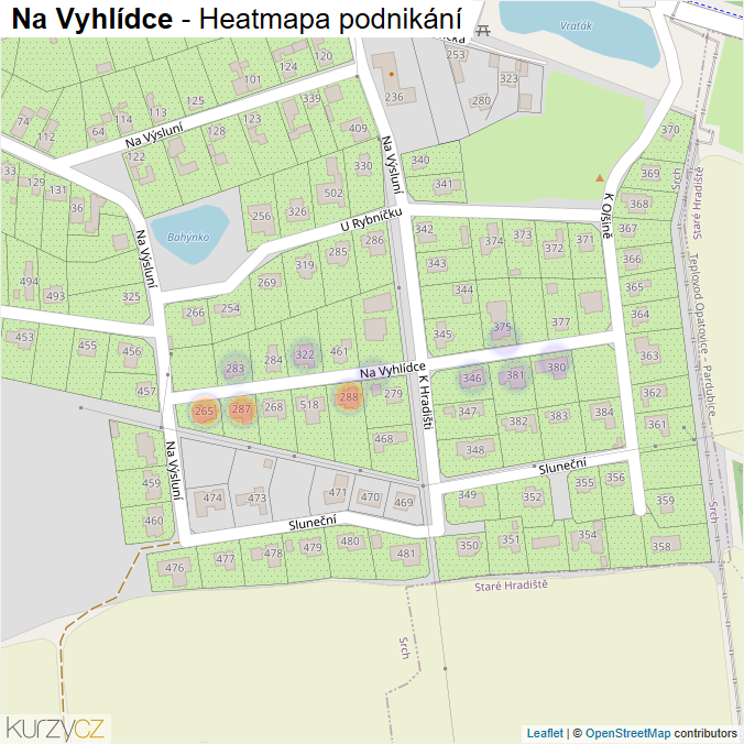 Mapa Na Vyhlídce - Firmy v ulici.