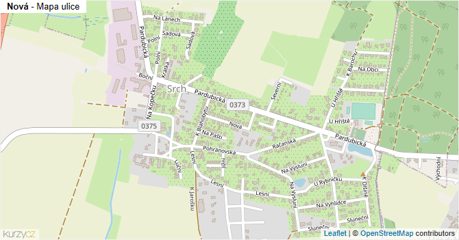 Nová - mapa ulice