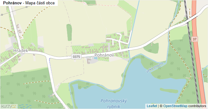 Pohránov - mapa části obce