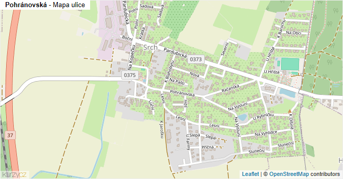 Pohránovská - mapa ulice