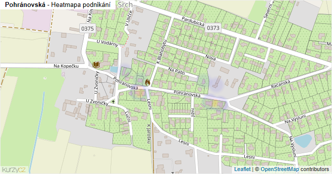 Pohránovská - mapa podnikání