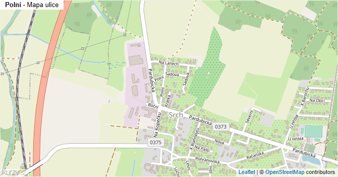 Polní - mapa ulice