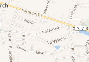 Račanská v obci Srch - mapa ulice