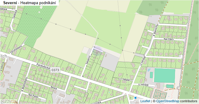 Severní - mapa podnikání
