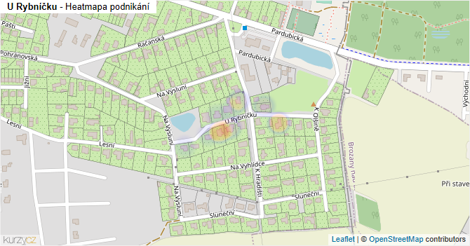 U Rybníčku - mapa podnikání