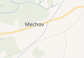 Mechov v obci Srní - mapa ulice