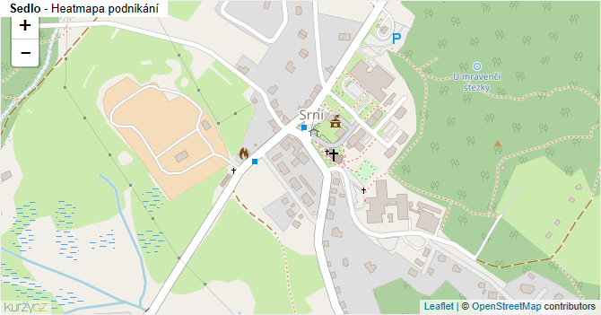 Sedlo - mapa podnikání