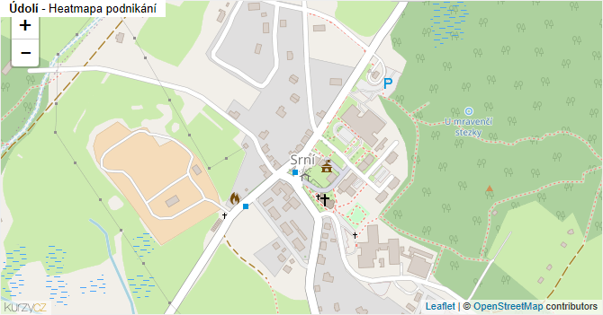 Údolí - mapa podnikání