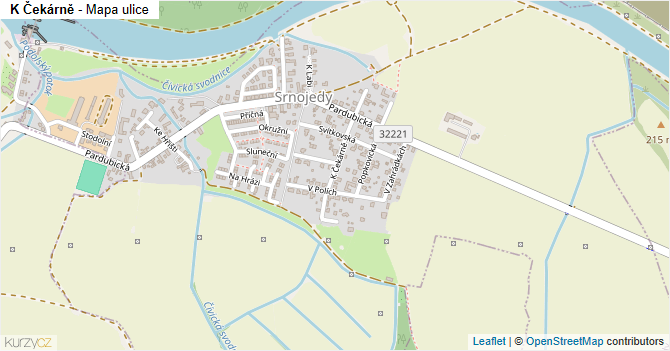 K Čekárně - mapa ulice