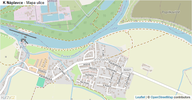 K Náplavce - mapa ulice