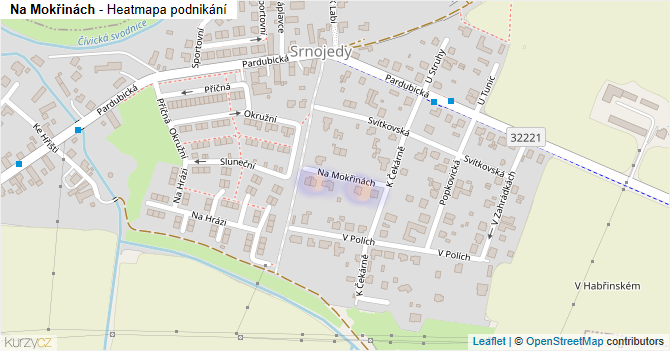 Na Mokřinách - mapa podnikání