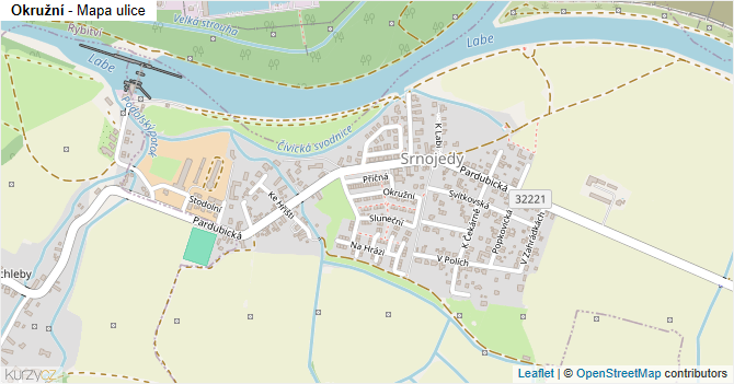 Okružní - mapa ulice