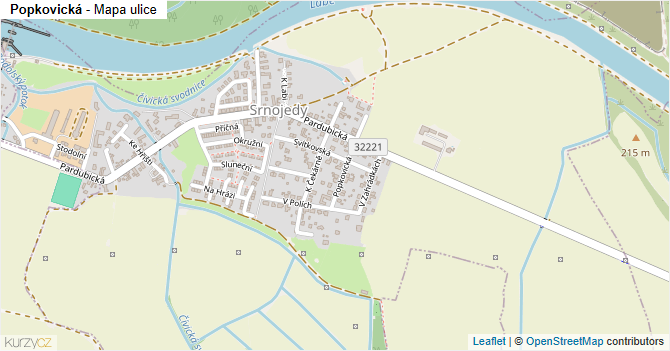 Popkovická - mapa ulice