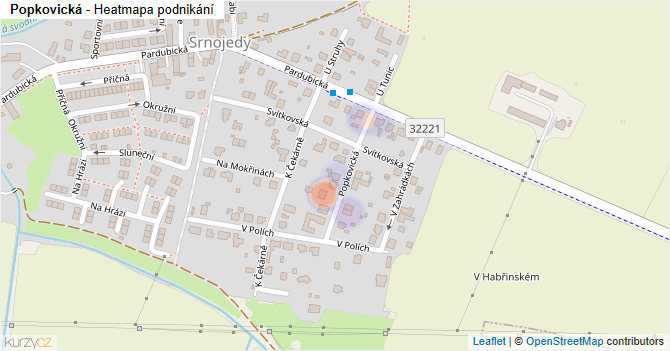 Popkovická - mapa podnikání