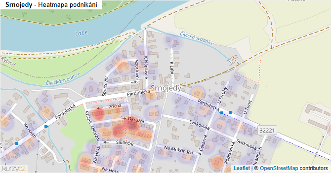 Srnojedy - mapa podnikání
