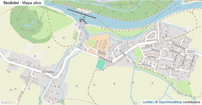 Stodolní - mapa ulice