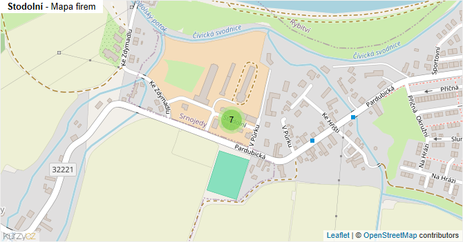 Stodolní - mapa firem