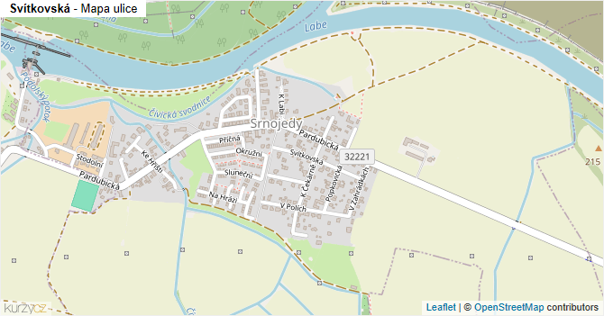 Svítkovská - mapa ulice