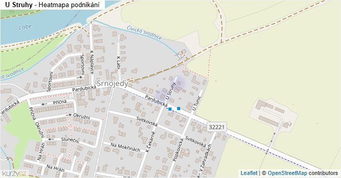 U Struhy - mapa podnikání
