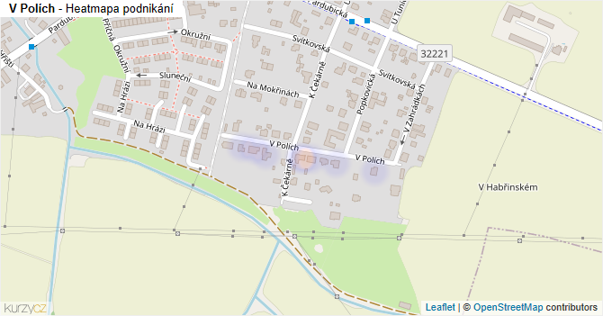 V Polích - mapa podnikání