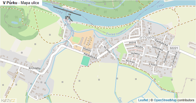 V Půrku - mapa ulice