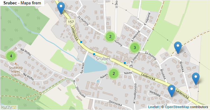Srubec - mapa firem