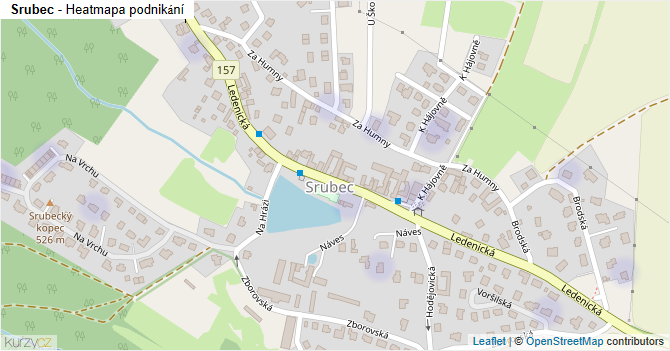 Srubec - mapa podnikání