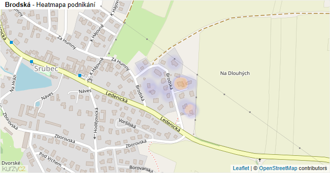Brodská - mapa podnikání