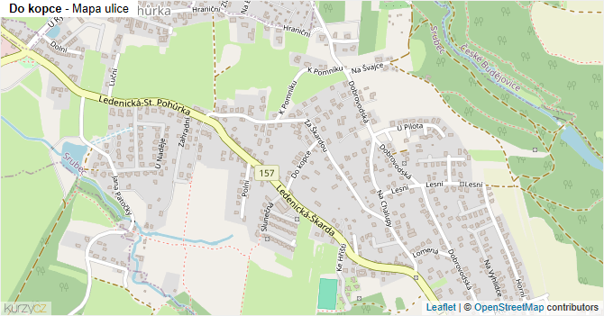 Do kopce - mapa ulice