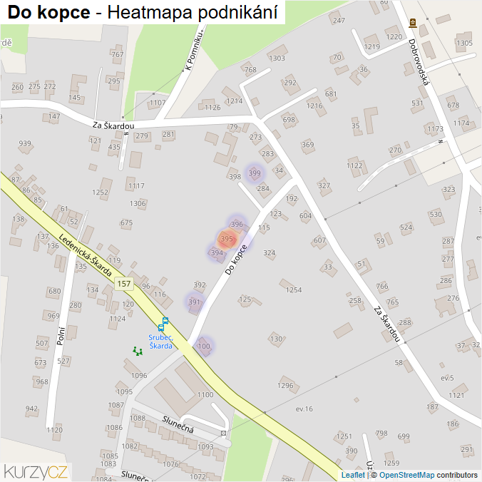 Mapa Do kopce - Firmy v ulici.