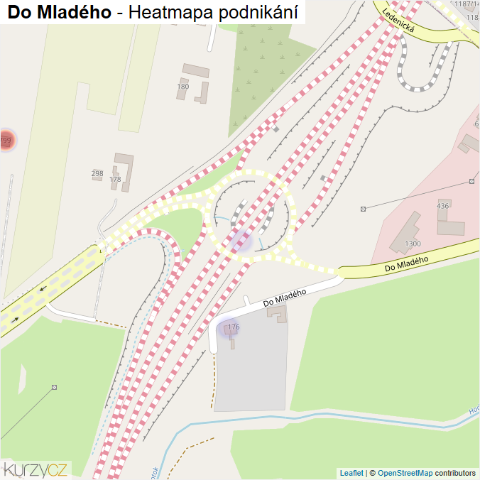 Mapa Do Mladého - Firmy v ulici.