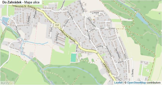 Do Zahrádek - mapa ulice