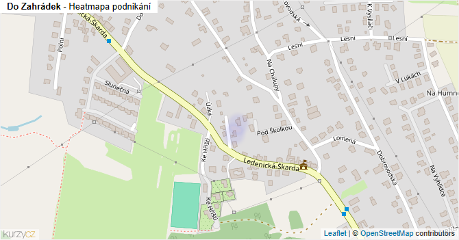Do Zahrádek - mapa podnikání