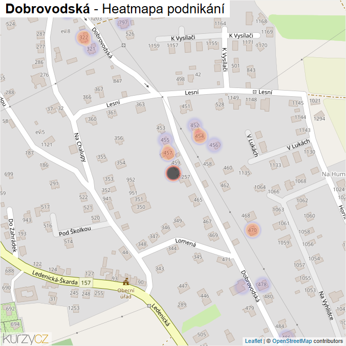 Mapa Dobrovodská - Firmy v ulici.