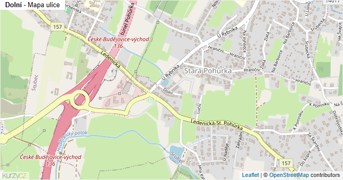 Dolní - mapa ulice