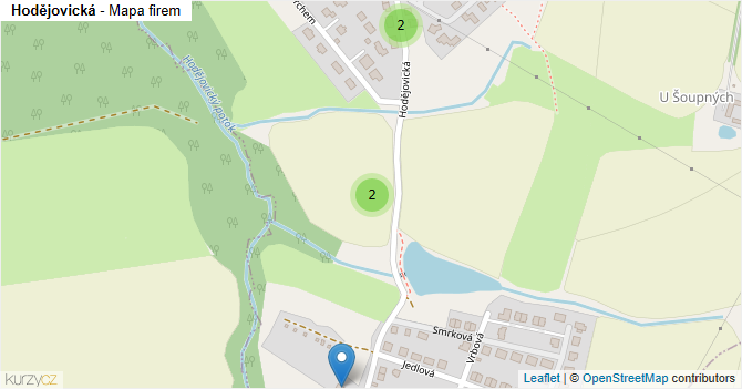 Hodějovická - mapa firem