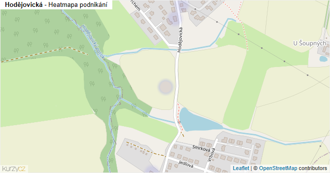 Hodějovická - mapa podnikání
