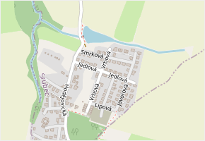 Jedlová v obci Srubec - mapa ulice