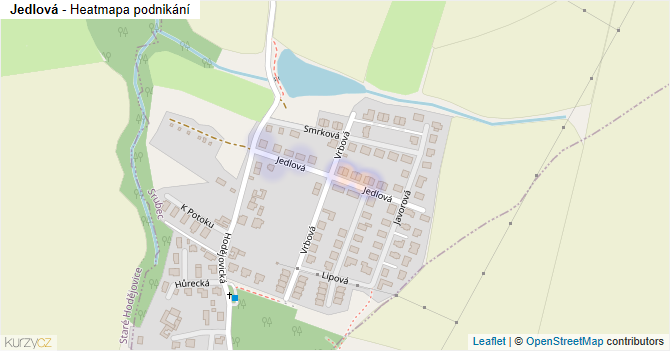 Jedlová - mapa podnikání