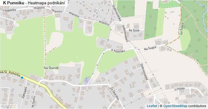 K Pomníku - mapa podnikání