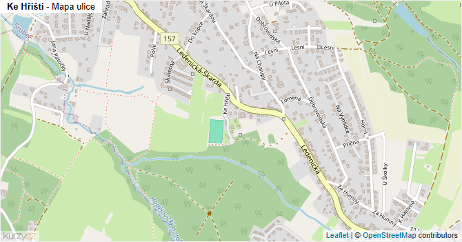 Ke Hřišti - mapa ulice