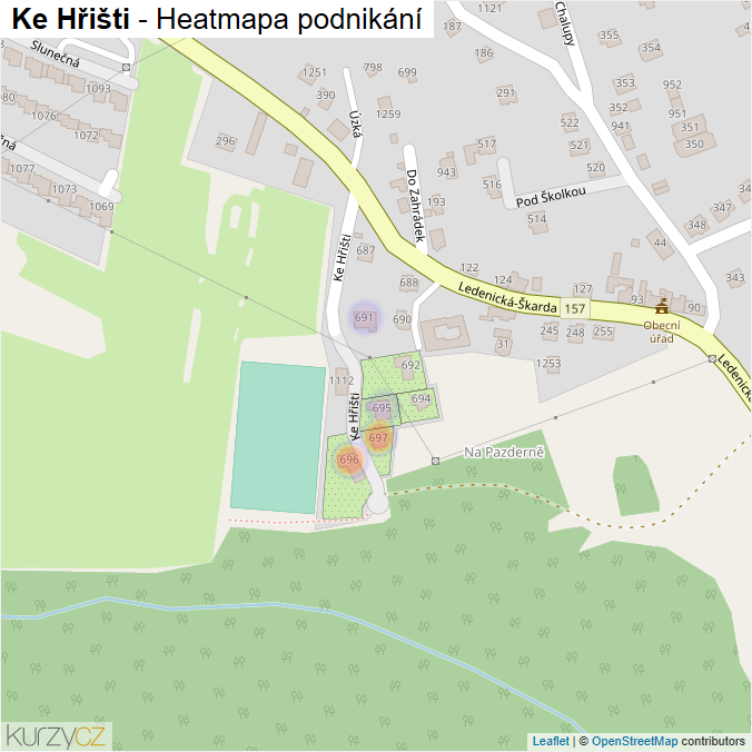 Mapa Ke Hřišti - Firmy v ulici.