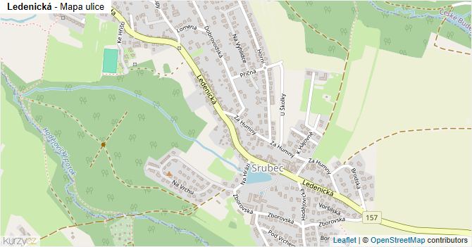 Ledenická - mapa ulice