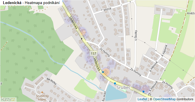 Ledenická - mapa podnikání