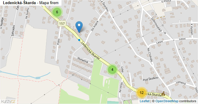 Ledenická-Škarda - mapa firem